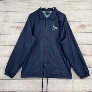 Antihero Skateboards Windbreaker Snap Down jacket Mens Large Navy Blue